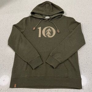 TENTREE Heathered Khaki Green Men’s Hoodie Organic Cotton Blend Size Medium